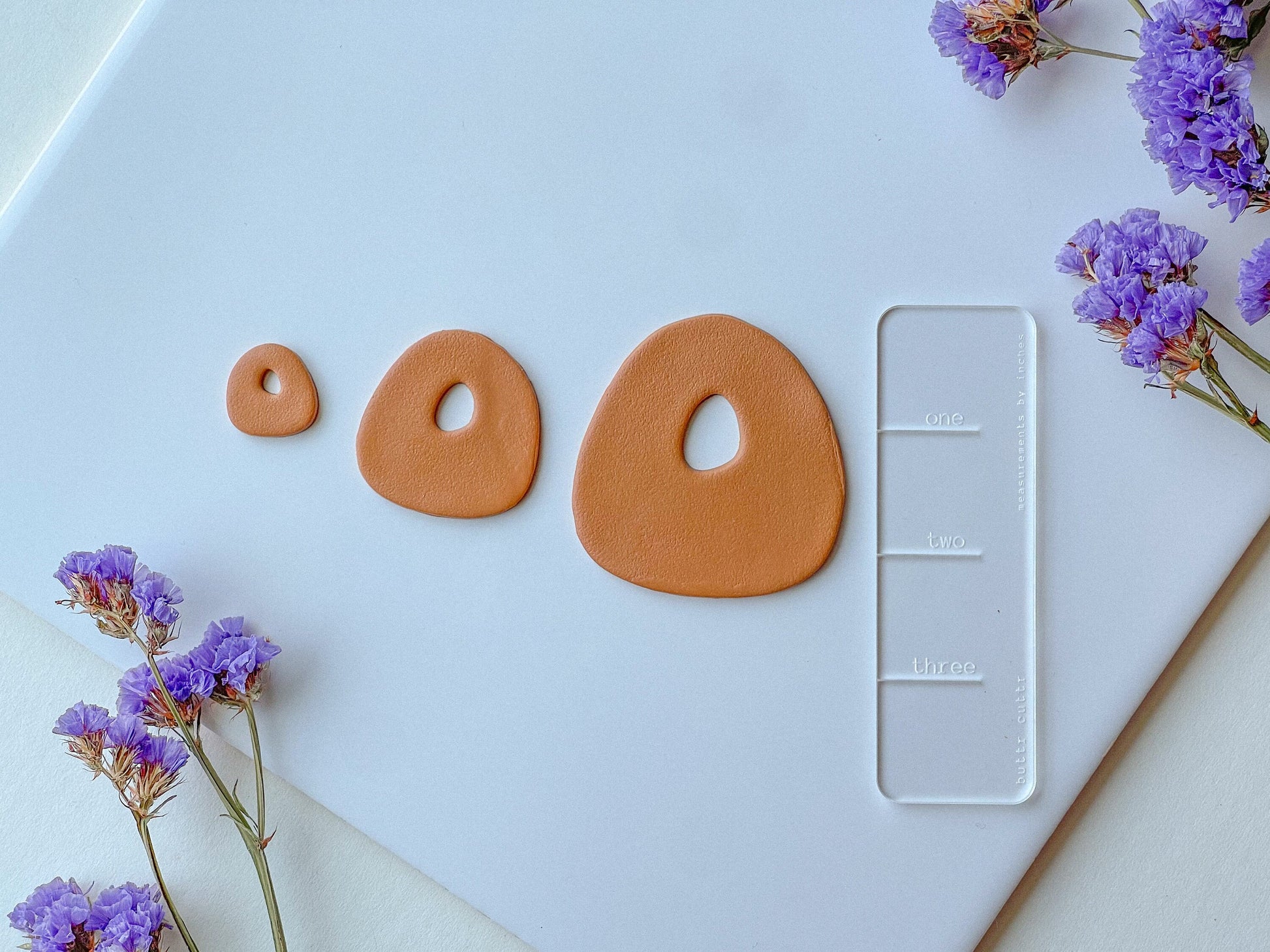Set of 7 Donut Clay Cutters, Multiple Size Options, Polymer Clay Cutters, Individual shapes available in separate listings