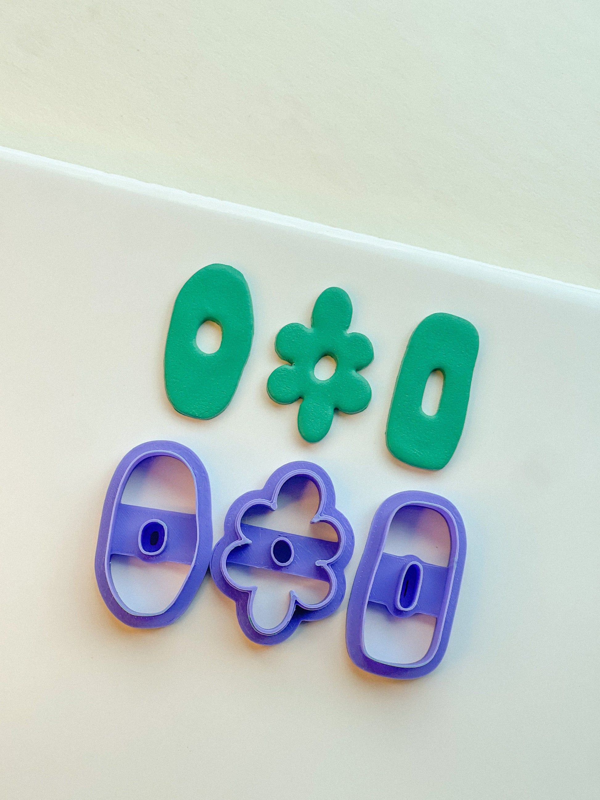Organic Donut Clay Cutters, Purchase Individualy or Set of 3, 3 Sizes Available, Polymer Clay Cutters, Funky Clay Cutters