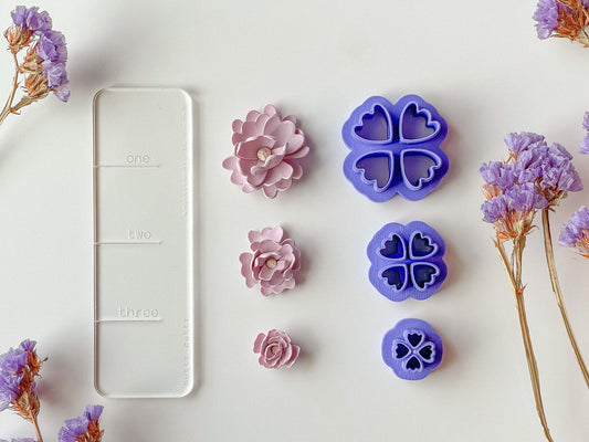 Petal Clay Cutter #1, 3 different sizes available, 5mm, 8mm, 12mm, Floral Clay Cutters, More grouping options in separate listing