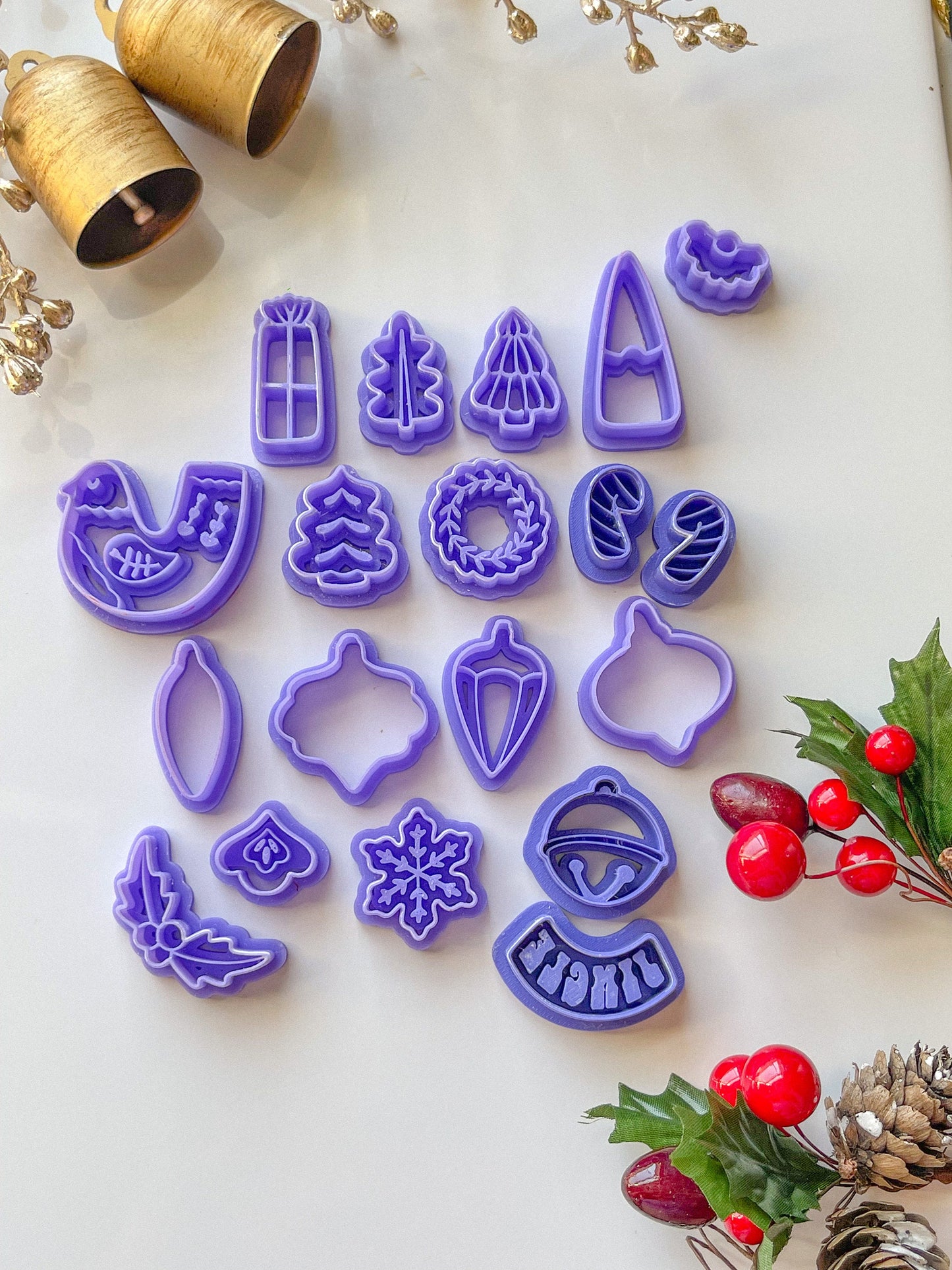 Scandinavian Snowflake Clay Cutter, Earring and Ornament size options, Polymer Clay Cutter, Christmas Clay cutter, Winter clay cutter