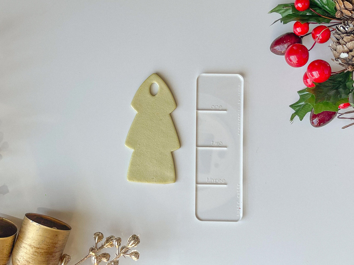 Present/ Stocking Tag Clay Cutters, Polymer Clay Cutter, DIY stocking tag cutter, Christmas Clay Cutter, Tag Clay Cutter, 3 Inches long