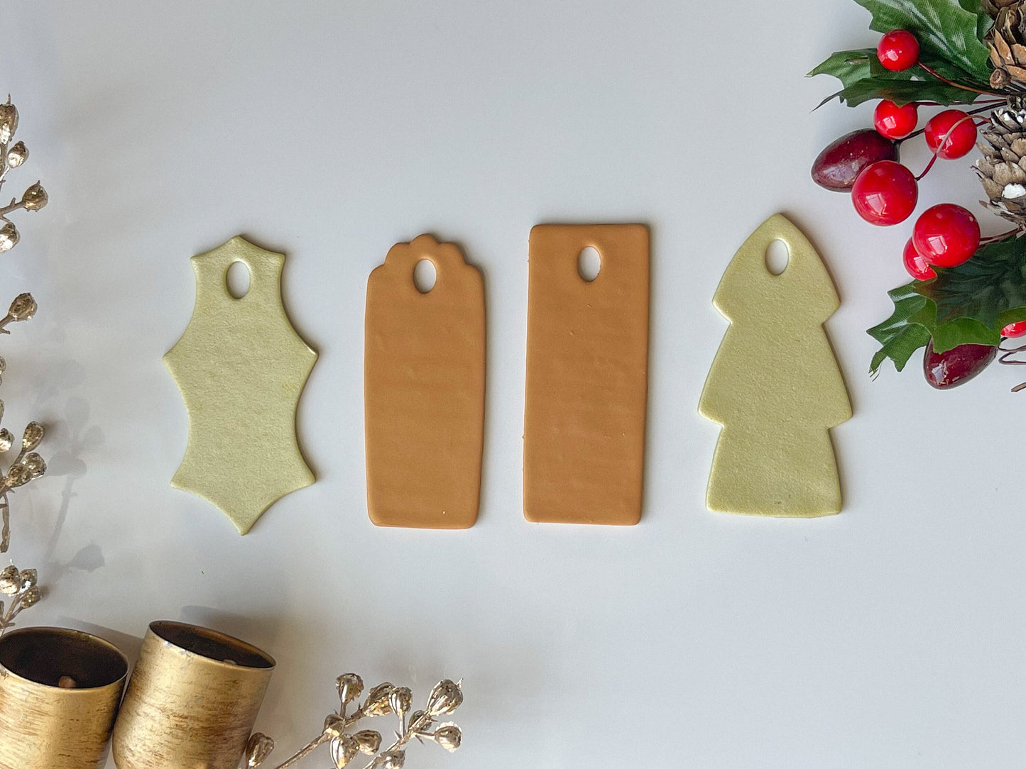 Present/ Stocking Tag Clay Cutters, Polymer Clay Cutter, DIY stocking tag cutter, Christmas Clay Cutter, Tag Clay Cutter, 3 Inches long