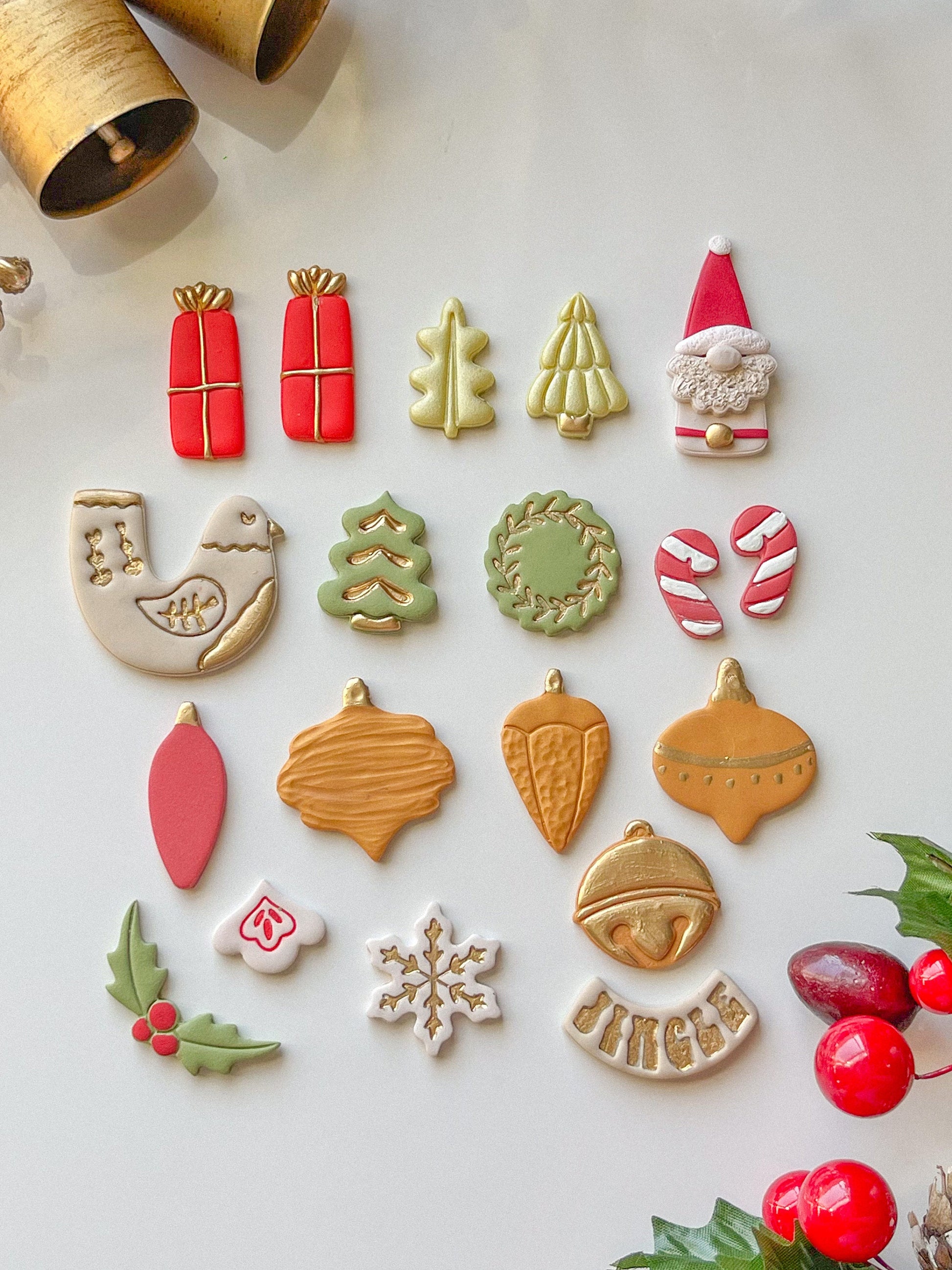 Scandinavian Bird Clay Cutter, Dangle Earring or Ornament Sizing, Polymer Clay Cutter, Christmas Clay cutter, Winter clay cutter