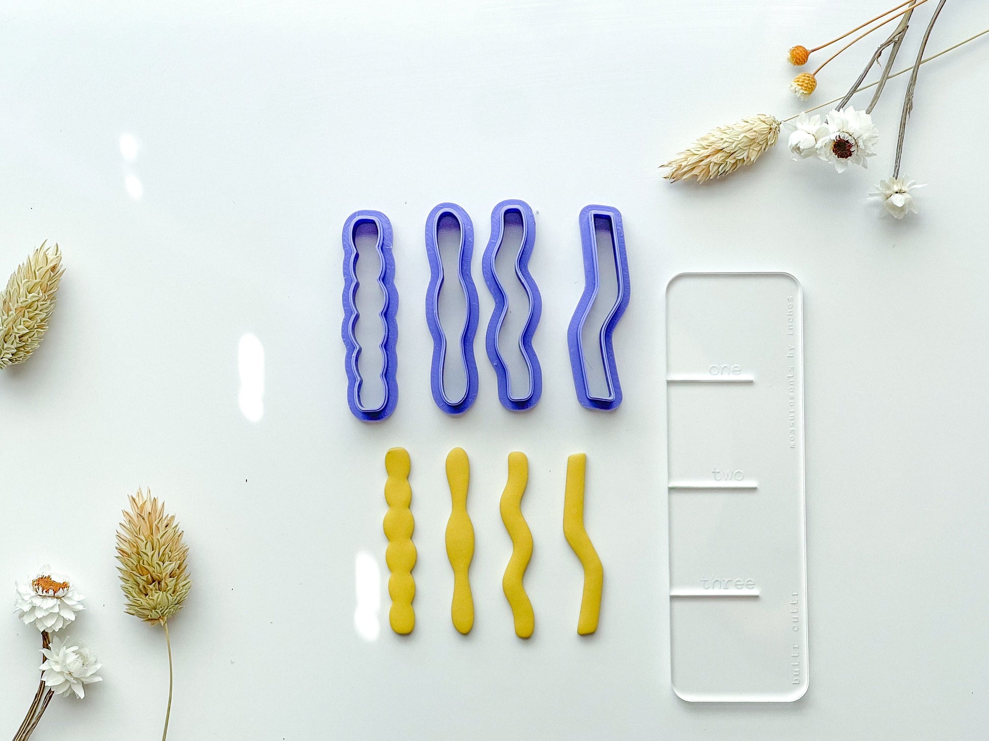 Long Funky Dangle Clay Cutter set, Set of Four, Polymer Clay Cutter, Funky Clay Cutter, Strong PLA Tough, Dangle Clay Cutters