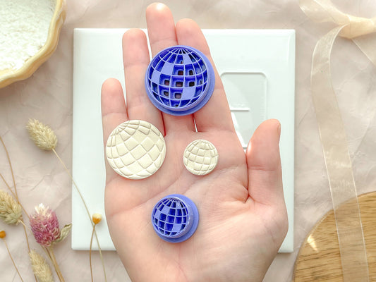 Disco Ball clay cutter, 2 size options, Polymer Clay Cutter