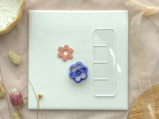 Groovy Flower Clay Cutter, 1 inch, Polymer Clay Cutter