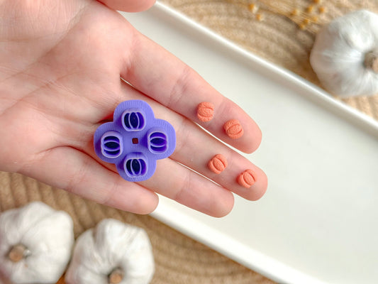 Micro Pumpkin Clay Cutter, 8mm, Fall Clay Cutter, Polymer Clay Cutter