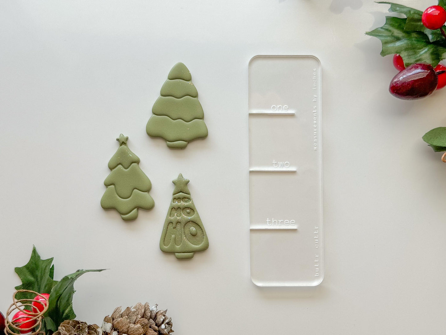 Christmas tree Clay Cutters, Sold individually or as a set, One size, Christmas Clay cutter, Winter clay cutter