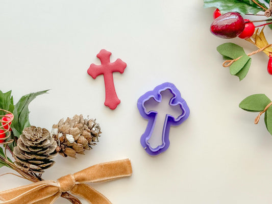 Cross Clay Cutter, Four size options, Earring or Ornament Clay Cutter, Christmas Clay cutter, Winter clay cutter