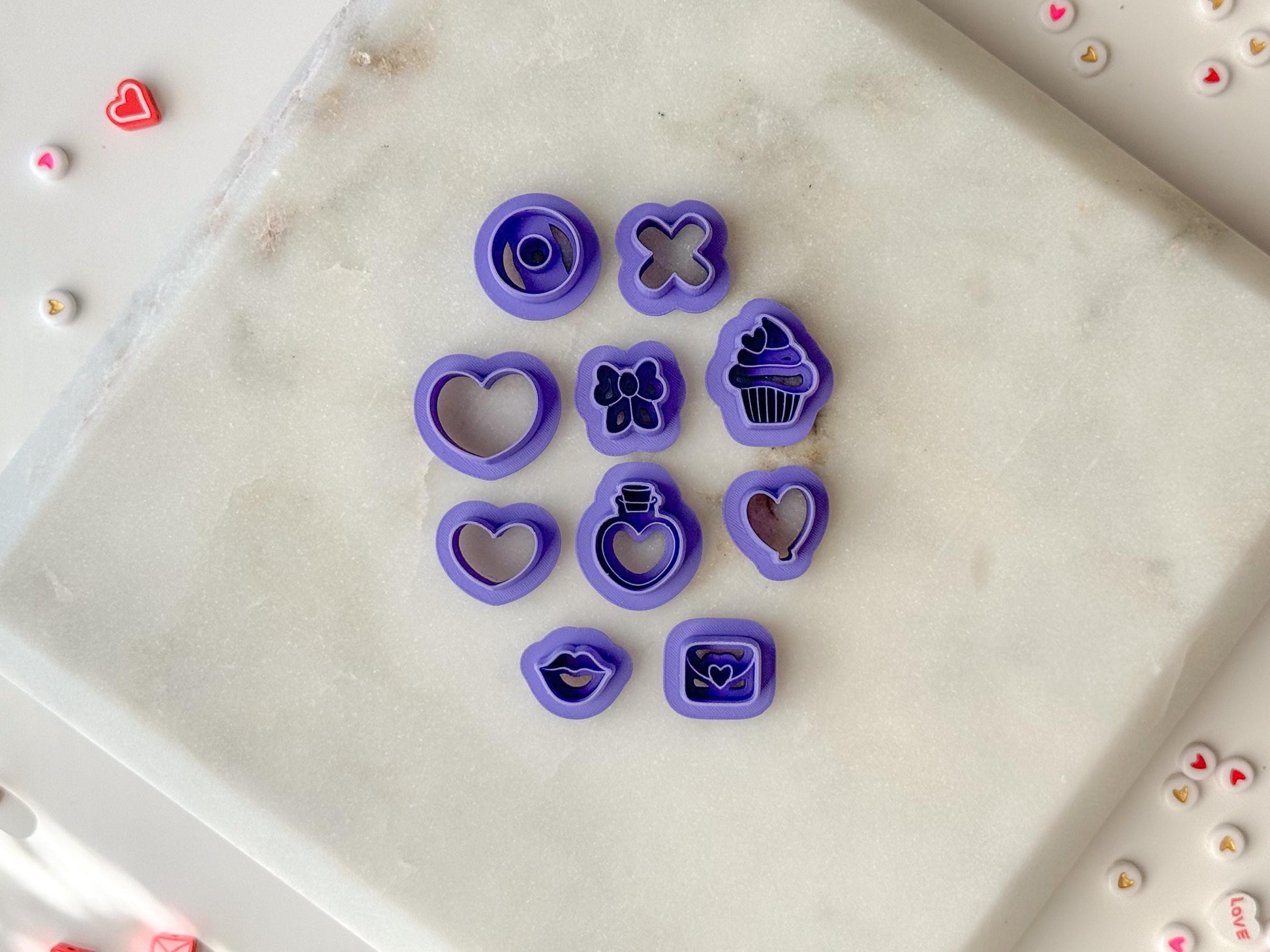 Valentines Stud Clay Cutters, Approximately .5” , Purchase as bundle or separately, Larger size Options available through separate listings