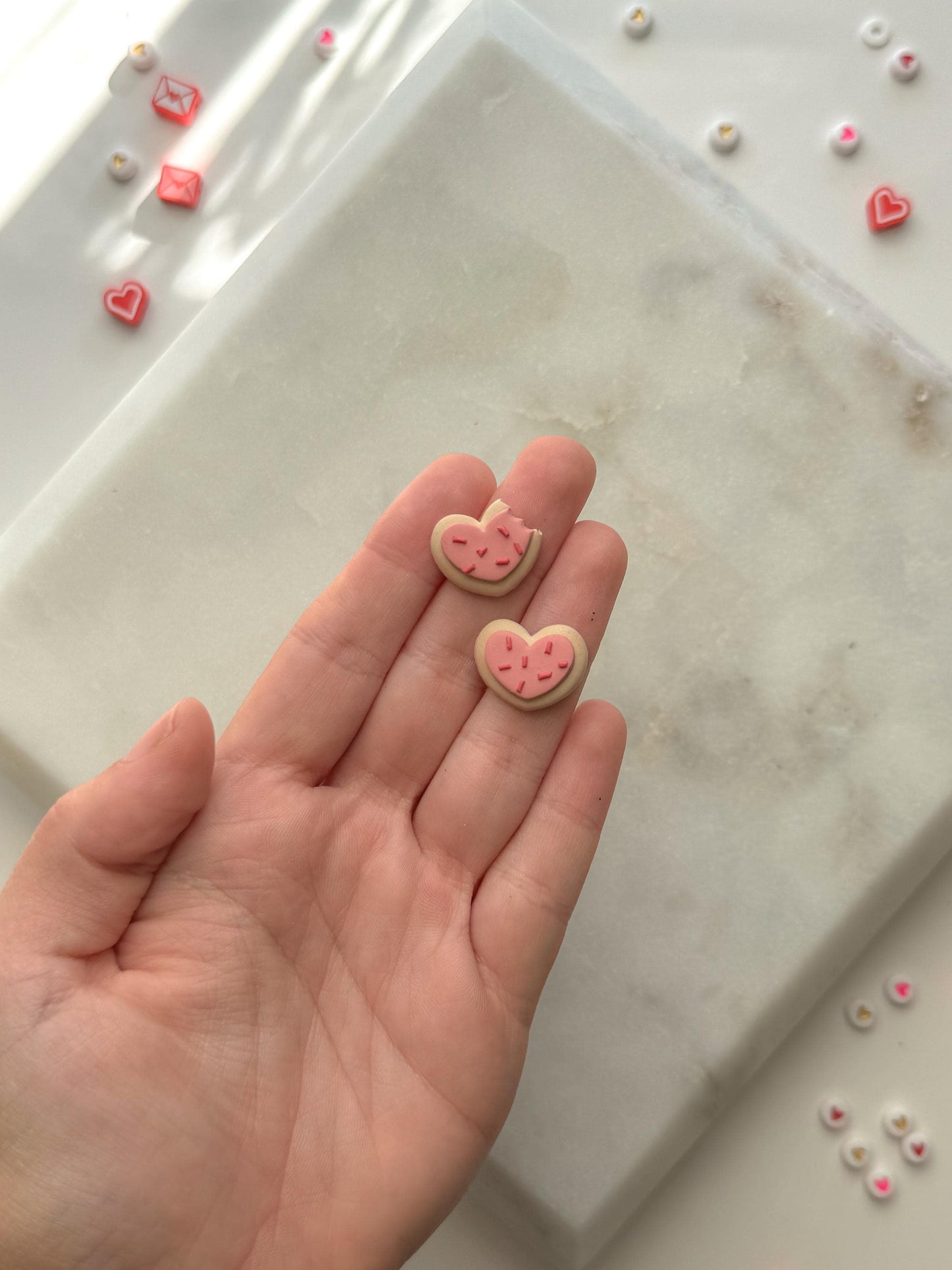 Heart cookie builder Clay Cutter, Polymer Clay Cutter, Two Size Options, Two piece Set, Valentines Clay Cutter