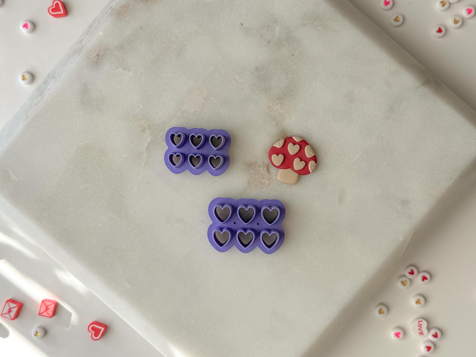 Micro Heart Clay Cutter, Polymer Clay Cutter, Two Size Options, 6mm and 8mm, Valentines Clay Cutter