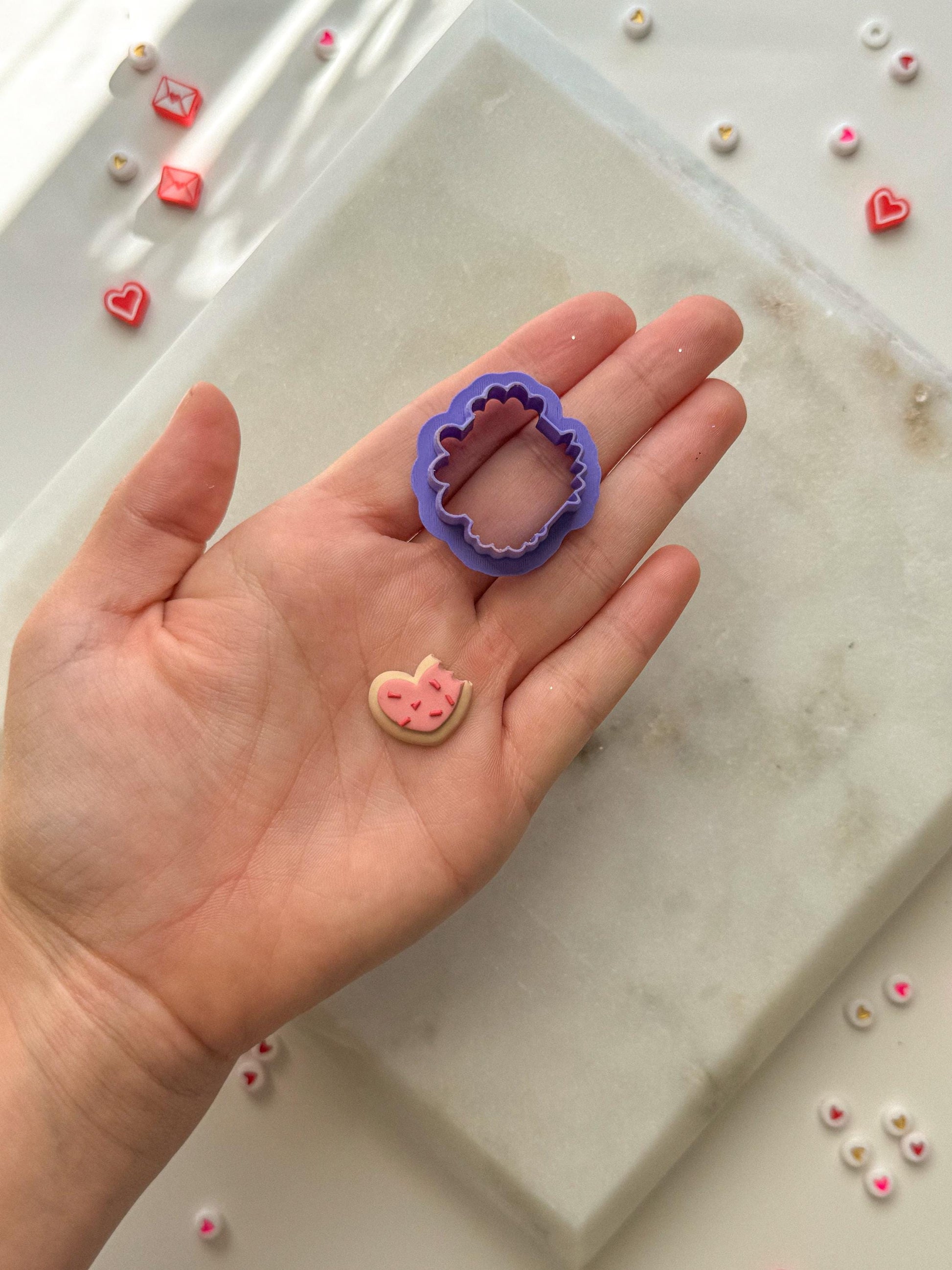 Bite mark Clay Cutter, Polymer Clay Cutter, one size, Four different bite marks, Great for cookie or pop tart earrings
