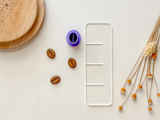 Coffee Bean Embossed Clay Cutter | Stud Clay Cutter | Polymer Clay Cutter | Coffee Cutter | Spring Cutters | Summer Cutters
