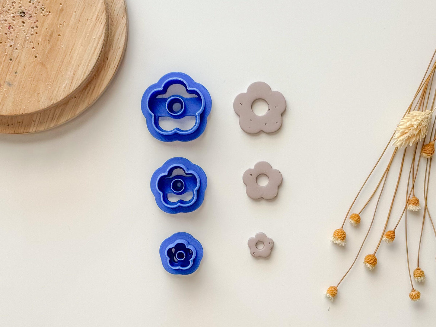 Spring Flower Donut Clay Cutter | Polymer Clay Cutter | Three Size Options | Spring Cutters | Summer Cutters | Floral Clay Cutter