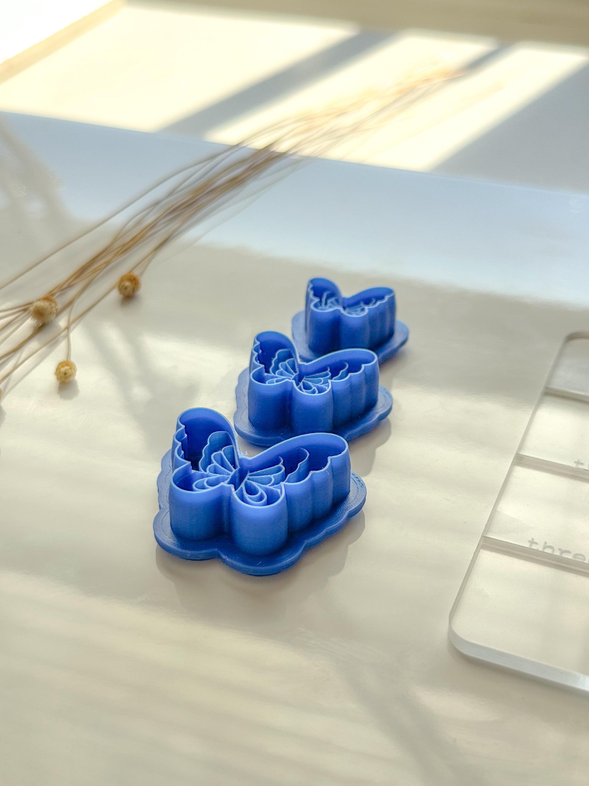 Cute Butterfly Embossed Clay Cutter | Polymer Clay Cutter | Two Size Options | Spring Cutters | Summer Cutters