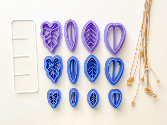 Plant Leaf Clay Cutters | Houseplant Clay Cutters | Dangle and stud Size Options | Polymer Clay Cutters | Botanical Clay Cutter | Spring
