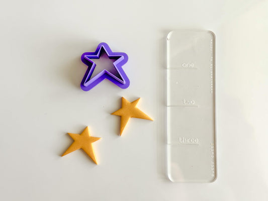 Star Polymer Clay Cutter – 3D Printed Clay Earring Tool – Celestial Starburst Jewelry Cutter