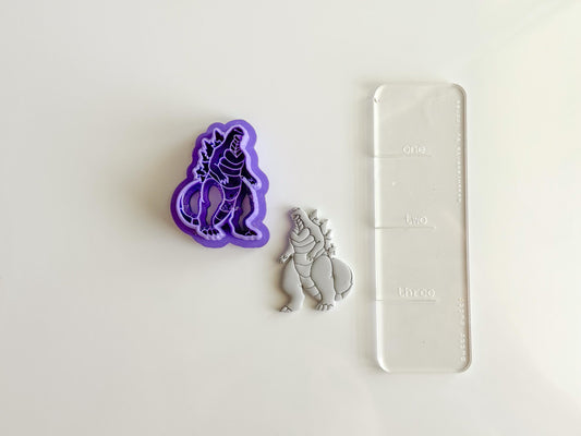 Godzilla Polymer Clay Cutter – 3D Printed Kaiju Clay Tool – Monster Earring Cutter – Creature Jewelry Supply