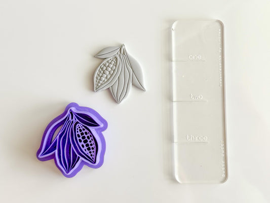 Cacao Pod Polymer Clay Cutter – 3D Printed Chocolate Plant Cutter – Cacao Clay Jewelry Tool