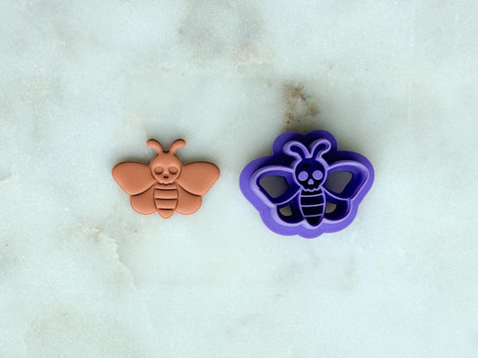 Spooky Moth Polymer Clay Cutter | Skull Moth Butterfly Clay Cutter in 3 Sizes | 3D Printed Embossed Cutter for Jewelry