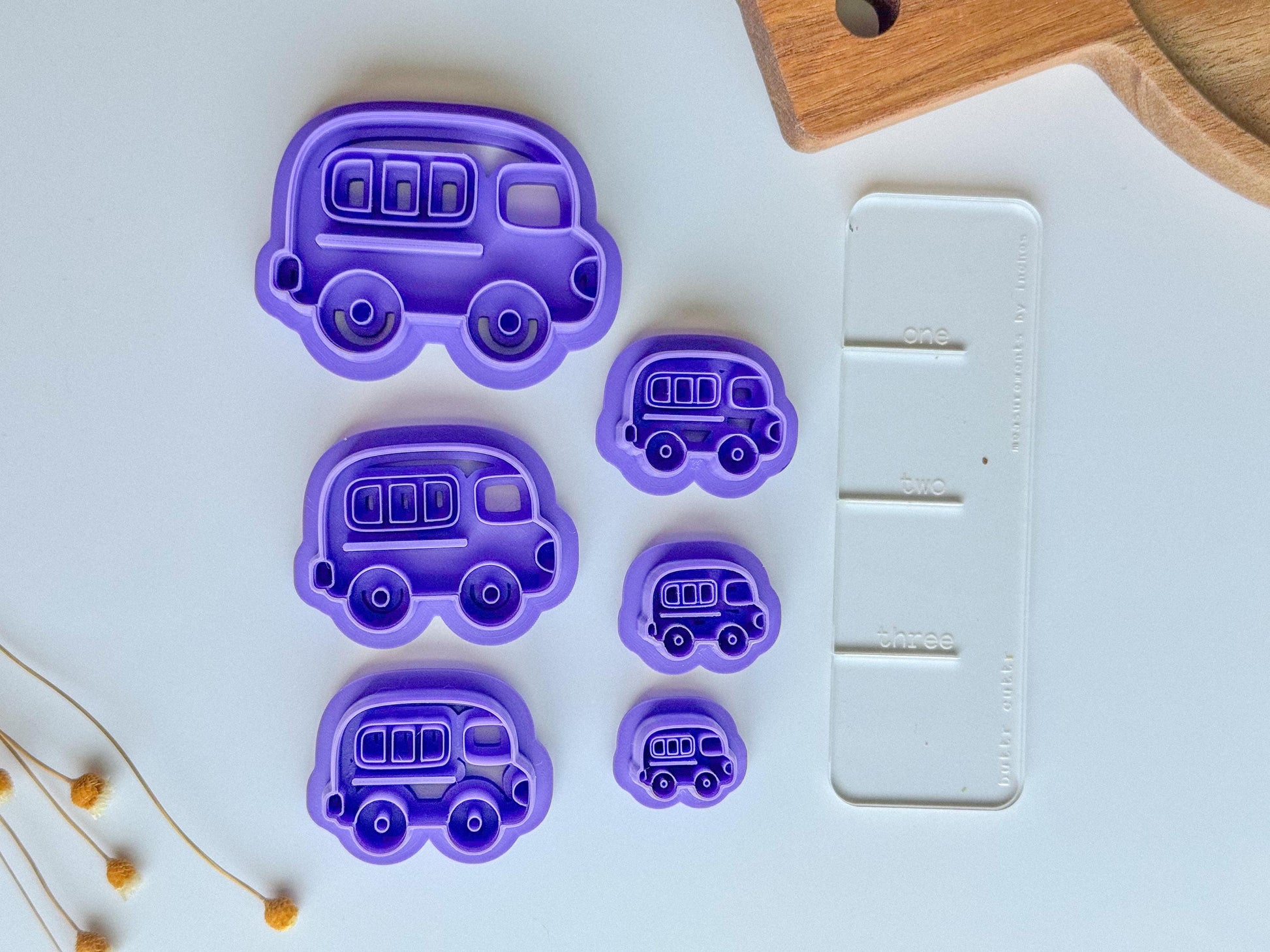 Back-to-School Polymer Clay Cutter Set | Mini School Supply Cutters | 3D Printed Embossed Cutters | Individual or Full Set
