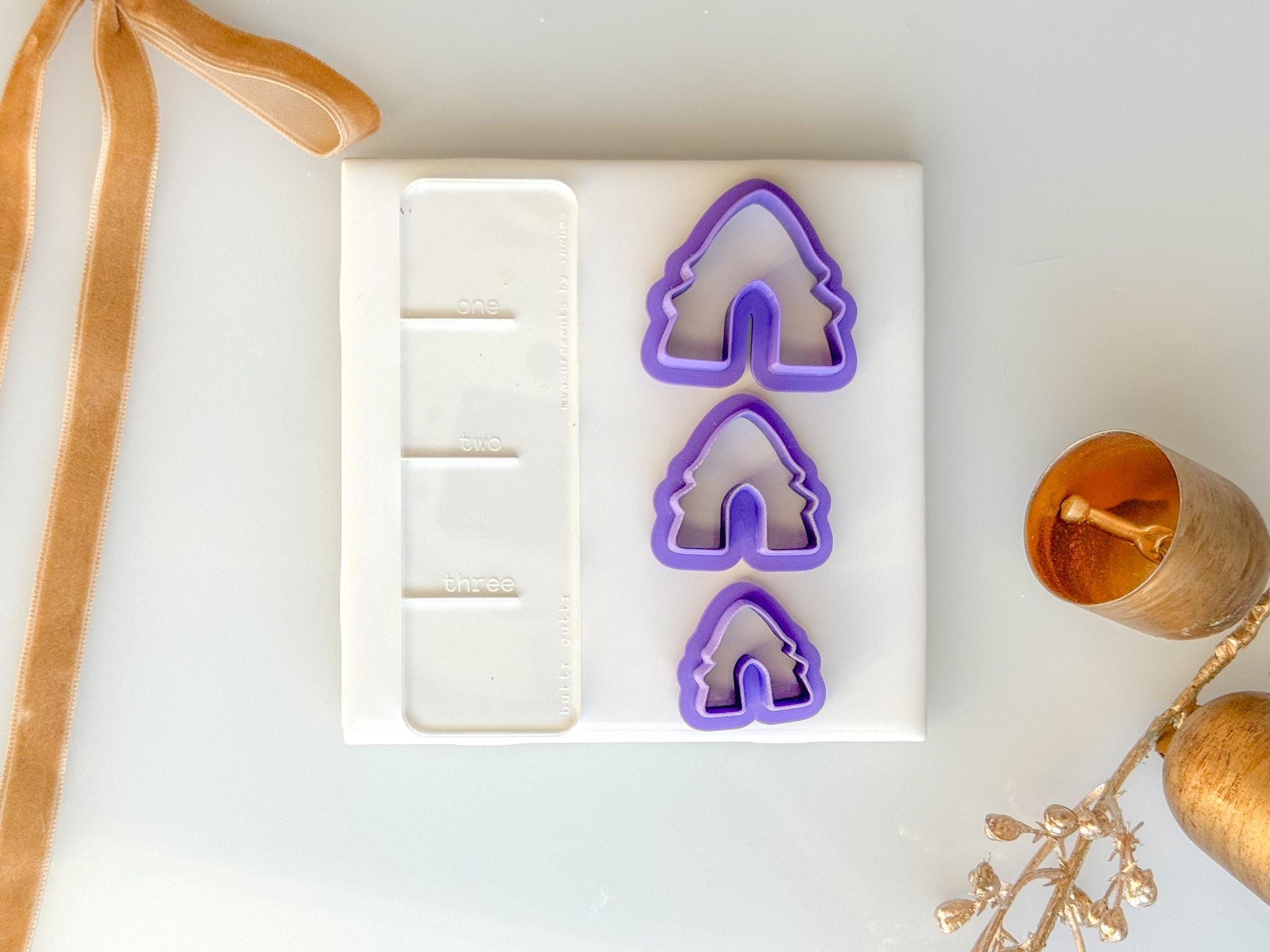 Christmas Tree Arch Clay Cutter | Polymer Clay Earring Cutter | Holiday Tree Clay Tool