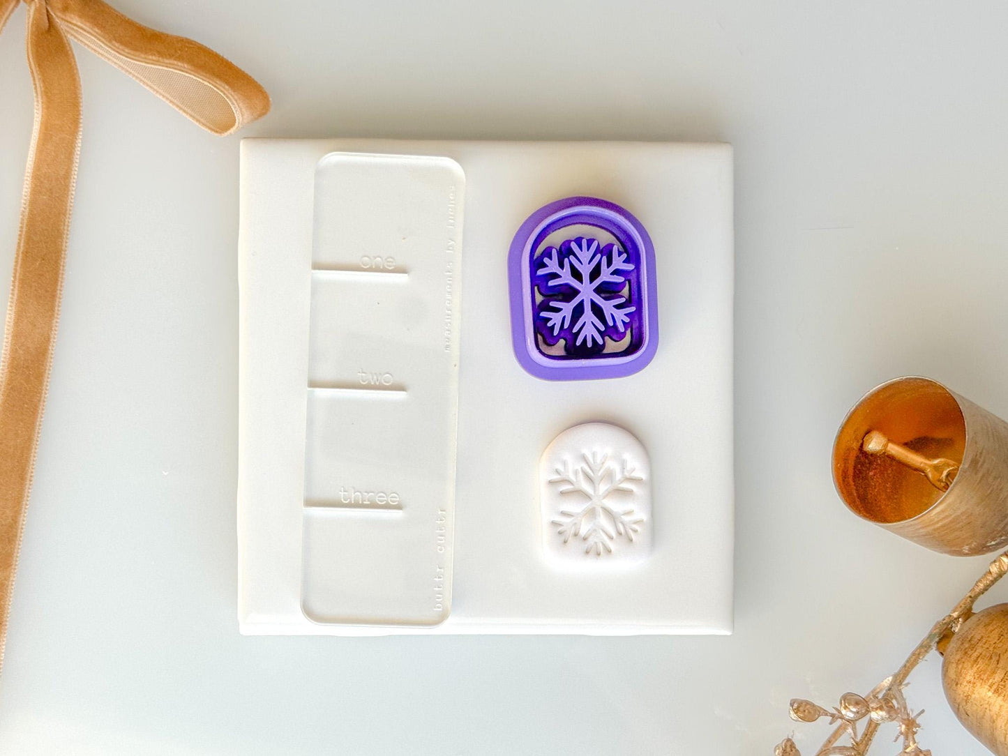 Snowflake Arch Clay Cutter | Winter Polymer Clay Earring Tool for Crisp Holiday Jewelry Designs