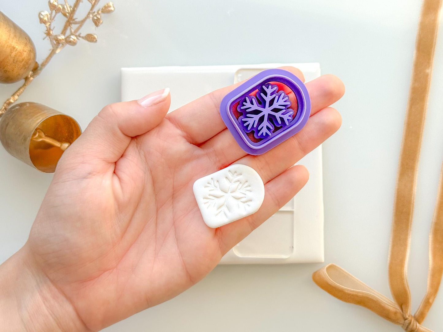 Snowflake Arch Clay Cutter | Winter Polymer Clay Earring Tool for Crisp Holiday Jewelry Designs