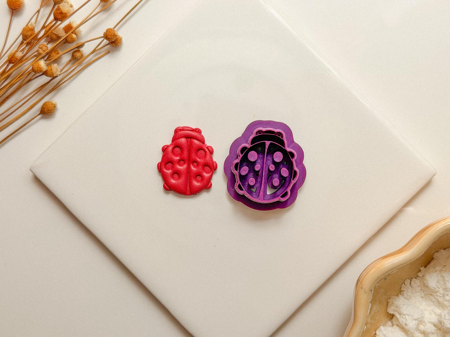 Ladybug Polymer Clay Cutter, Bug Clay Cutter, Nature Jewelry Making Tool, buttr cuttr