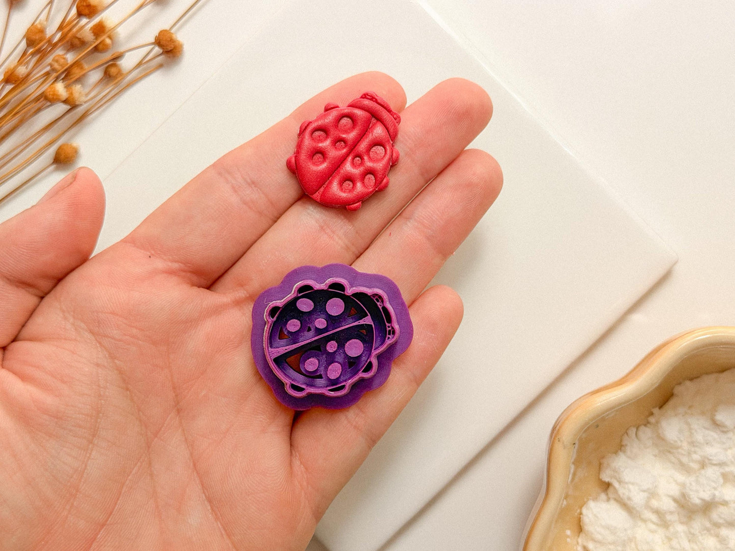 Ladybug Polymer Clay Cutter, Bug Clay Cutter, Nature Jewelry Making Tool, buttr cuttr