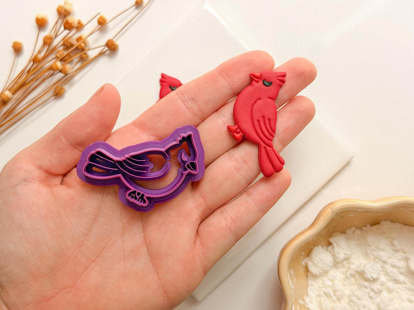 Cardinal Bird Clay Cutter, Nature Jewelry Making Tool (1, 1.5 inch), Polymer Clay Cutter, buttr cuttr