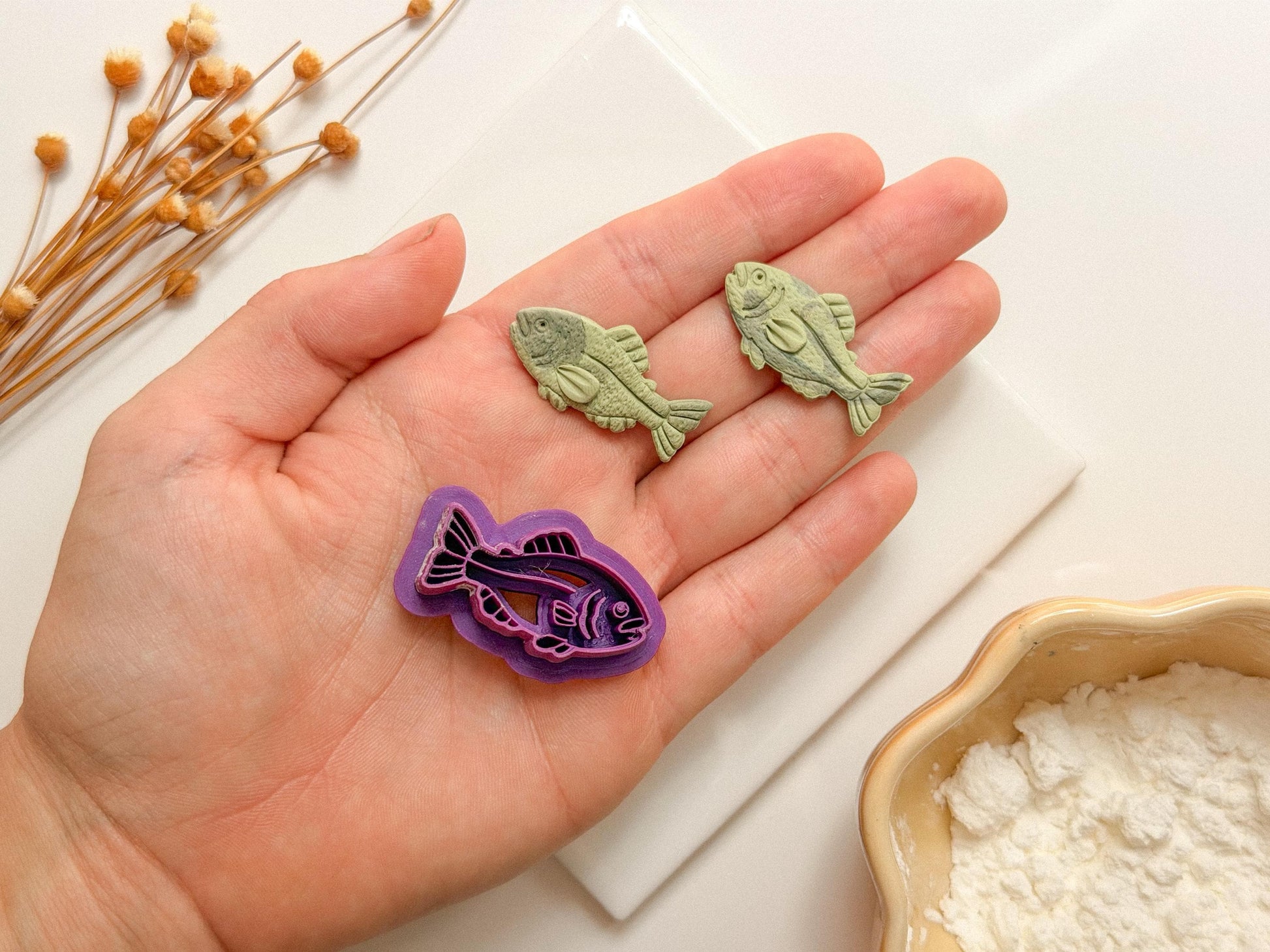 Fish Clay Cutter, Nature Jewelry Making Tool, Available Sizes (.75, 1.25, 1.75 inch), buttr cuttr