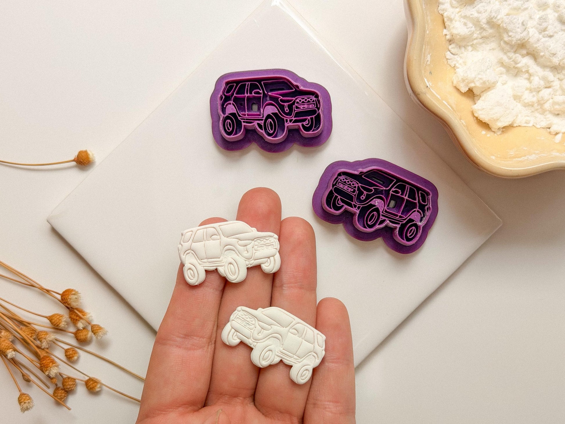 Off Road SUV Camping Polymer Clay Cutter, Craft Supplies, buttr cuttr