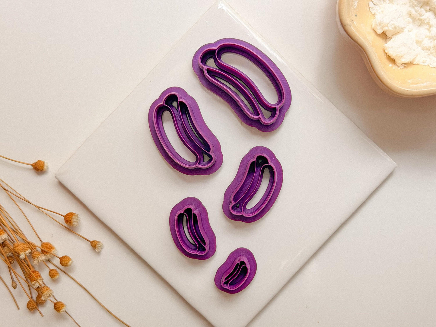 Hot Dog Clay Cutter, Jewelry Making Tool, Available Sizes (.5, .75, 1, 1.25, 1.5 inch) Mirrored option