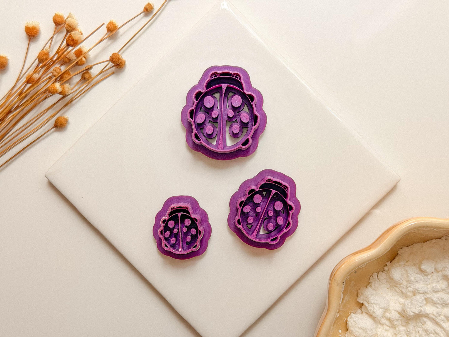 Ladybug Polymer Clay Cutter, Bug Clay Cutter, Nature Jewelry Making Tool, buttr cuttr