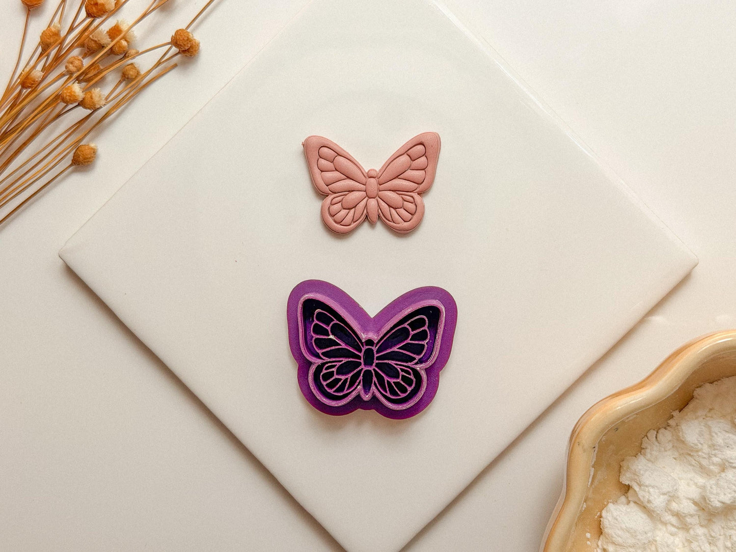 Butterfly Clay Cutter, Nature Jewelry Making Tool, (.75, 1.25, 2 inch) With or Without Leaf cutter