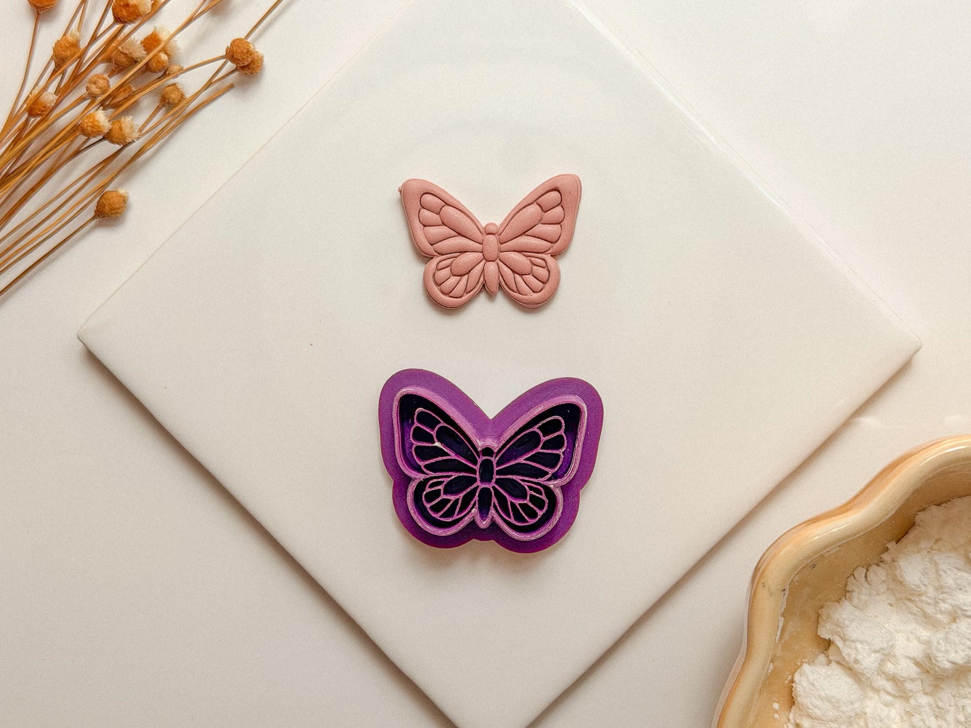 Butterfly Clay Cutter, Nature Jewelry Making Tool, (.75, 1.25, 2 inch) With or Without Leaf cutter
