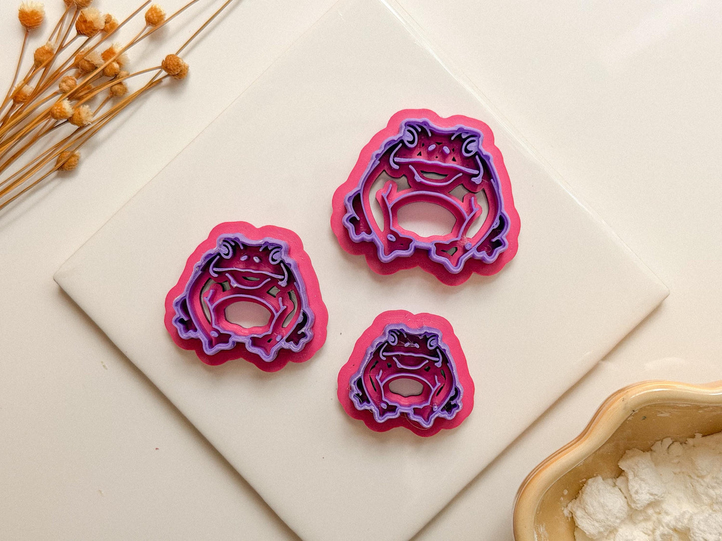 Frog Clay Cutter, Toad Polymer Clay Cutter, Nature Jewelry Making Tool, Available Sizes (1, 1.25, 1.5 inch)
