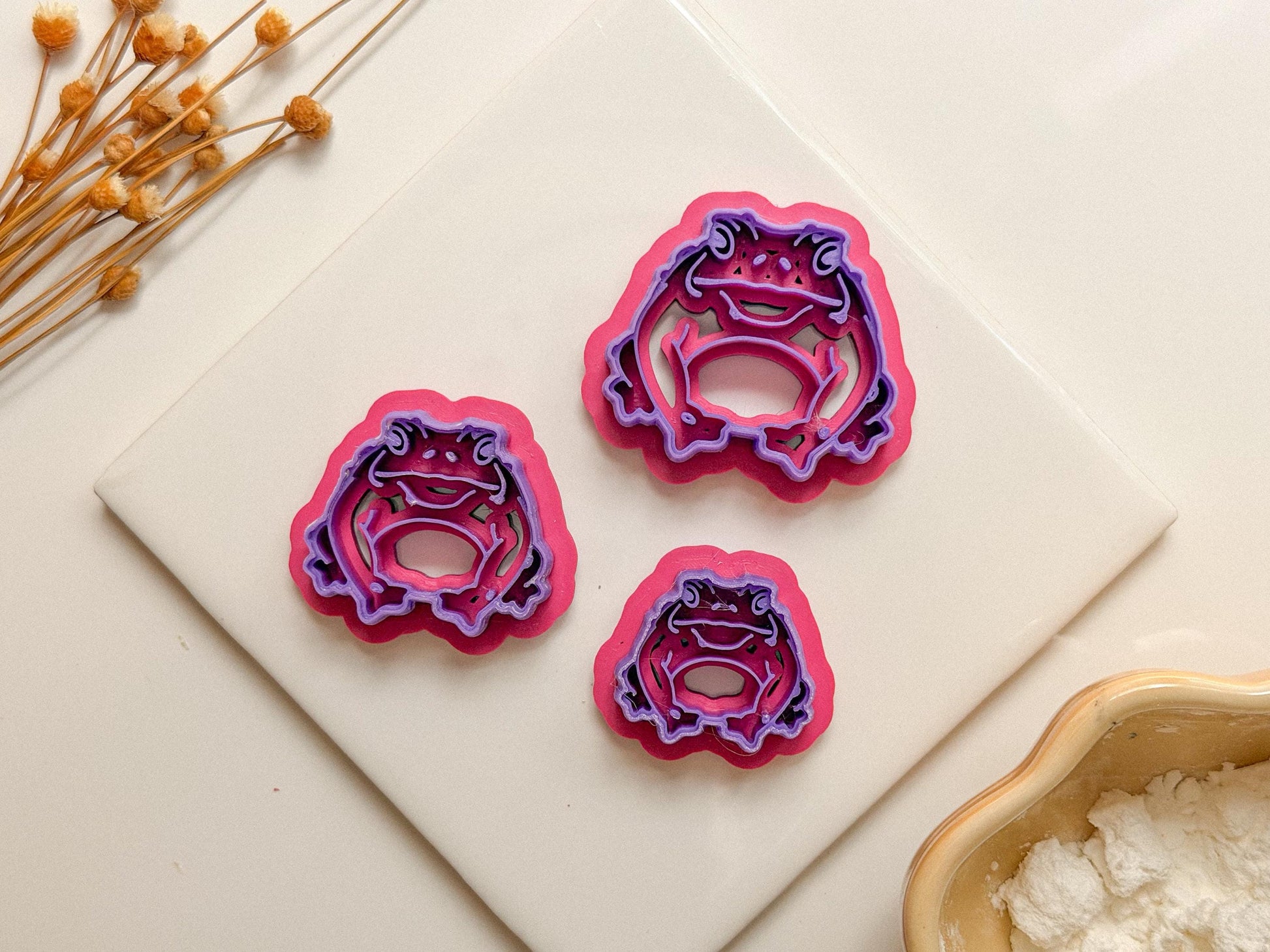 Frog Clay Cutter, Toad Polymer Clay Cutter, Nature Jewelry Making Tool, Available Sizes (1, 1.25, 1.5 inch)