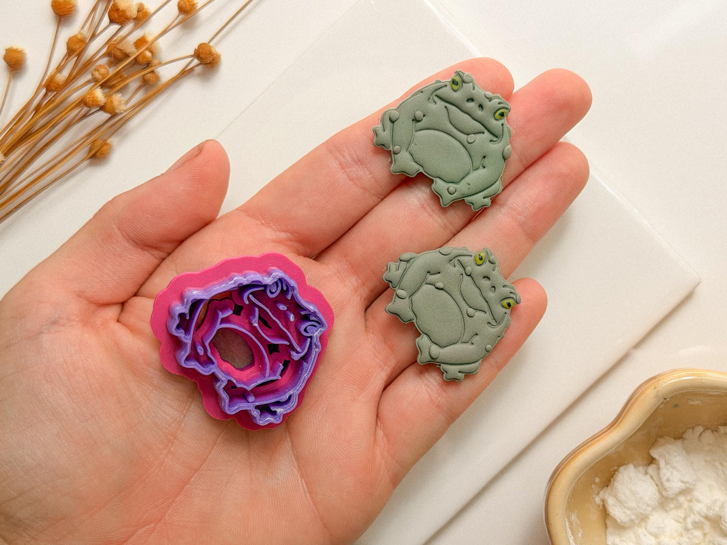 Frog Clay Cutter, Toad Polymer Clay Cutter, Nature Jewelry Making Tool, Available Sizes (1, 1.25, 1.5 inch)