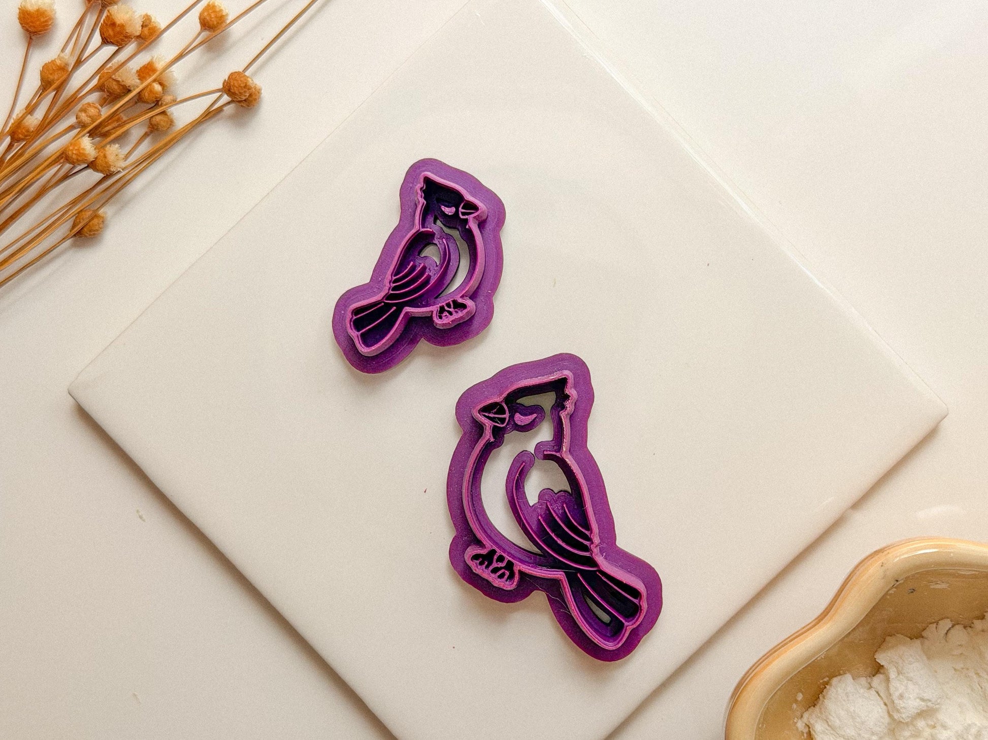 Cardinal Bird Clay Cutter, Nature Jewelry Making Tool (1, 1.5 inch), Polymer Clay Cutter, buttr cuttr