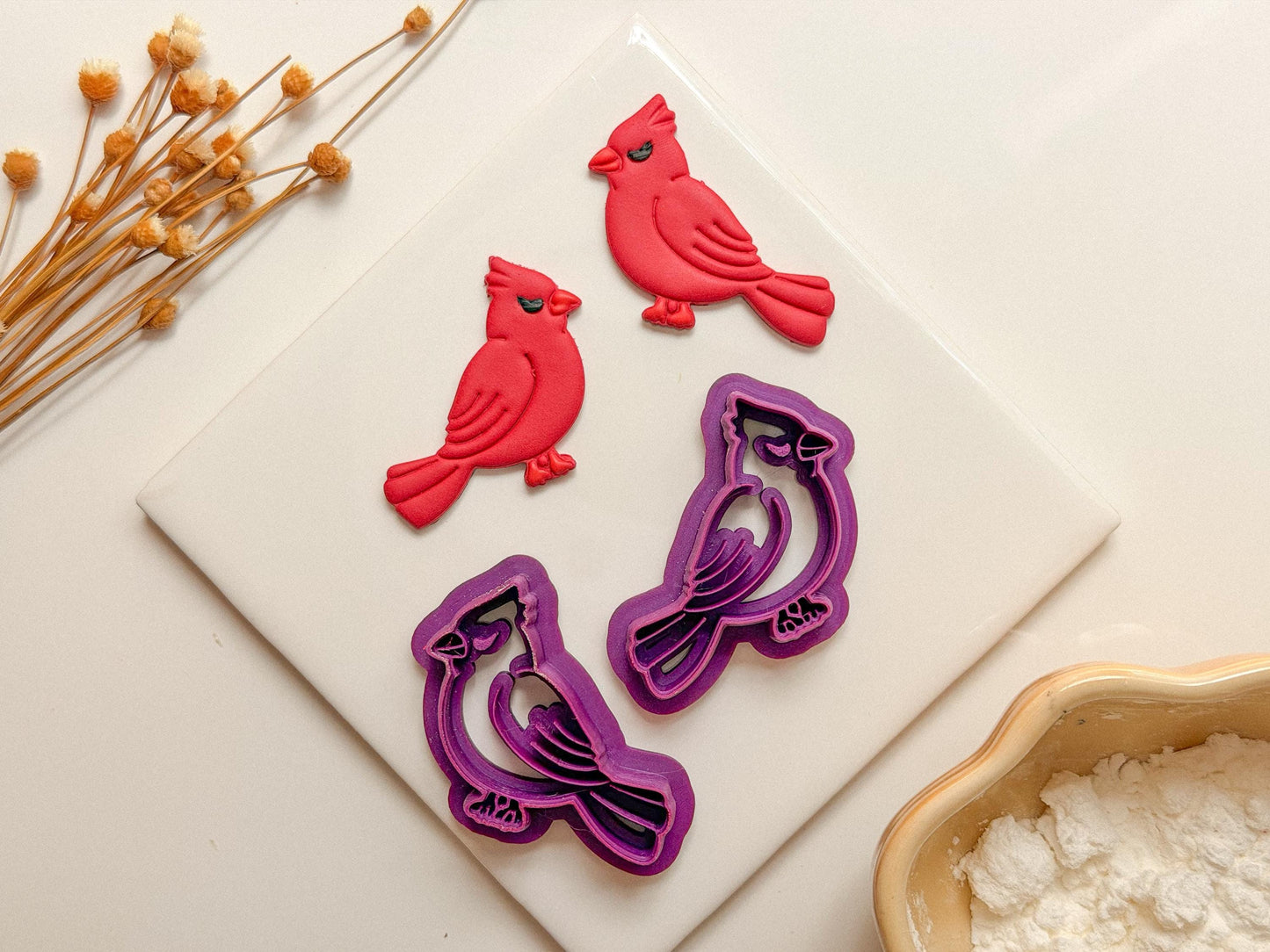 Cardinal Bird Clay Cutter, Nature Jewelry Making Tool (1, 1.5 inch), Polymer Clay Cutter, buttr cuttr