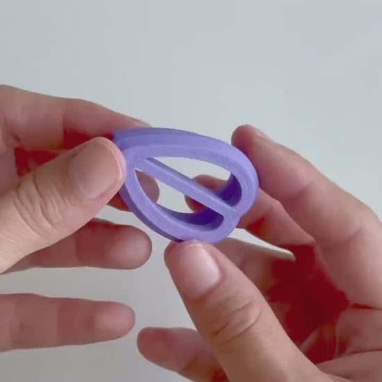 Floral Donut Shaped Cutter Set – 3D Printed Polymer Clay Cutter with Built-In Hole – Clay Earring Tool