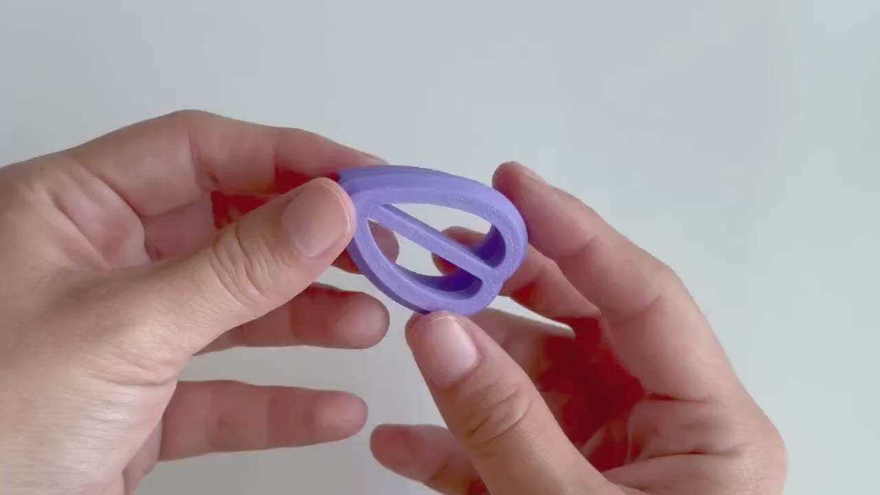 Floral Donut Shaped Cutter Set – 3D Printed Polymer Clay Cutter with Built-In Hole – Clay Earring Tool