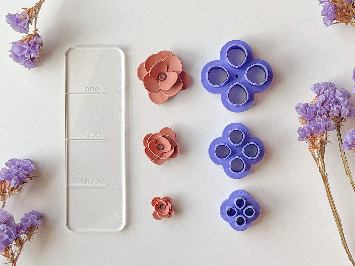 Petal Clay Cutter #4, Three different sizes